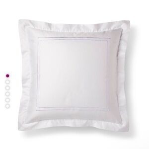 NEW Fieldcrest Euro Sham White, Embroidery